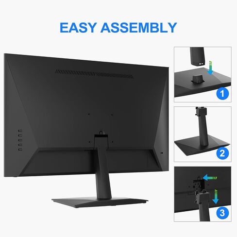 شاشة SANSUI مقاس 22 بوصة 1080 بكسل FHD 75 هرتز مع HDMI VGA، شاشة LED مريحة للغاية قابلة للإمالة للعناية بالعين للمكتب المنزلي (يتضمن كابل HDMI ES-22F1) (متجدد) in Saudi Arabia