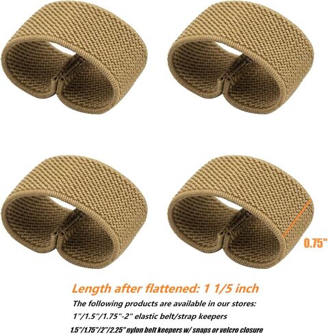 TACNEX 1" Wide Straps/Belt Keepers Elastic Military Webbing Holder Tactical Belt Loop Stays Backpack/Harness Strap/Sling Retainer Band Organizers in Kuwait