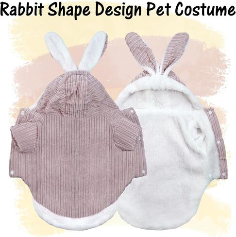 DENTRUN Sphynx Hairless Cats Rabbit Costume Kitten Warm Hoodie Winter Sweater Cute Pullover Shirts Breathable Cat Sweatshirt Wear Adorable Christmas Halloween Clothes Jumpsuit in Saudi Arabia
