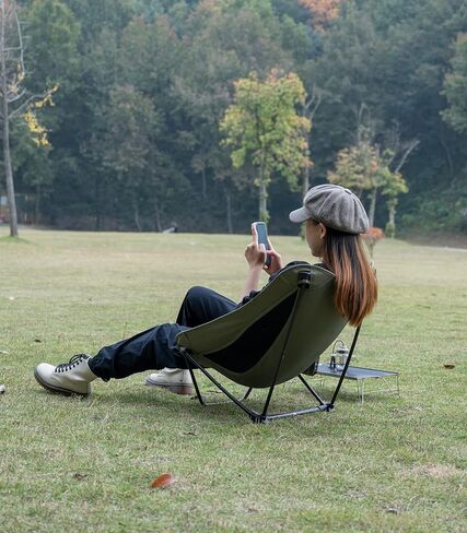 كرسي iClimb منخفض الوزن وخفيف الوزن للتخييم قابل للطي مع جيب جانبي وحقيبة حمل in Kuwait