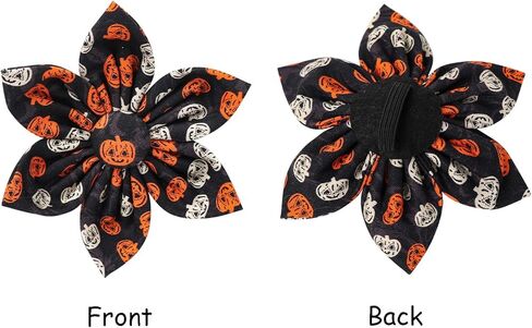 Lionet Paws Halloween Dog Bowtie Collar - Cute Cotton Adjustable Fall Dog Collar with Bowtie for Small Medium Large Dog Girl Boy Gift, S, Neck 10-16in in Kuwait