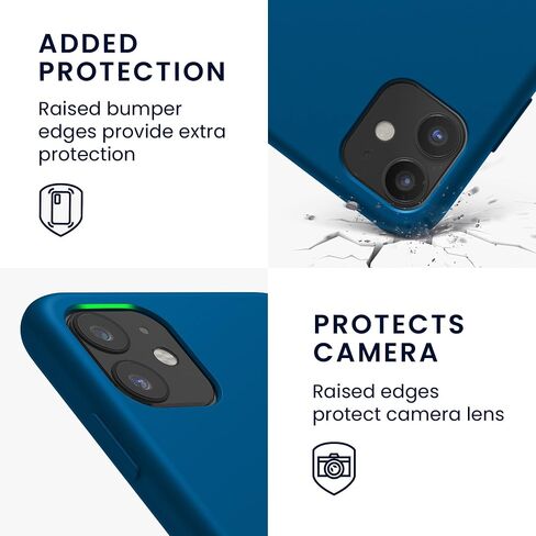 kwmobile Case Compatible with Apple iPhone 11 Case - TPU Silicone Phone Cover with Soft Finish - Blue Reef in Saudi Arabia