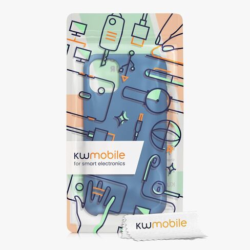 kwmobile Case Compatible with Apple iPhone 11 Case - TPU Silicone Phone Cover with Soft Finish - Blue Reef in Saudi Arabia