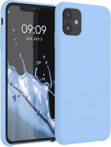 kwmobile Case Compatible with Apple iPhone 11 Case - TPU Silicone Phone Cover with Soft Finish - Blue Reef in Saudi Arabia