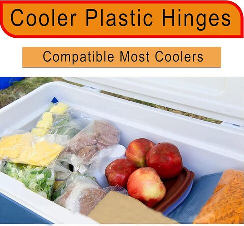 مجموعة مفصلات ومسامير بلاستيكية بديلة من Ansook Cooler - متوافقة مع مبردات Coleman 5253 6262 6270 استبدال مفصلات التبريد - لمفصلات تبريد المطاط (مجموعة من 6) in Kuwait