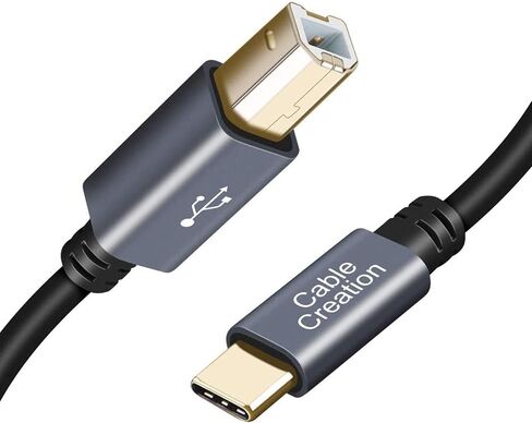 CableCreation USB C Printer Cable 1 m, Printer Cable USB C to B, Scanner Cable Printer Cable to USB MIDI Cable for Yamaha Casio Digital Piano MIDI Controller DJ Controller, 3.3 ft Black in Saudi Arabia