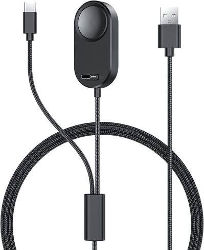 3 in 1 Watch Charger Compatible for Samsung Galaxy Watch 6/6 Classic/5 Pro/5/4/3/Active2/1 and Galaxy S23 Ultra/S22/21/20 Note20/10/9/Z Fold 5 USB C Charging Cable(4 ft) in Saudi Arabia