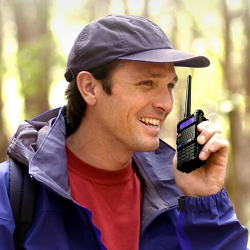 BaoFeng UV-5R Pro 8W جهاز اتصال لاسلكي ثنائي النطاق مع هوائي عالي الكسب وعمر بطارية ممتد (عبوتان) in Saudi Arabia