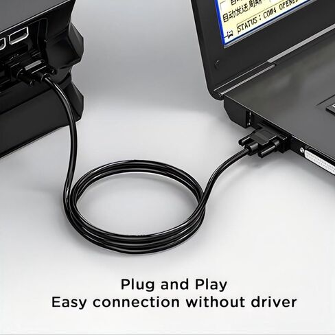 28AWG 10FT/3M DB37 Female to Female RS232 Serial Extension Cable,D-SUB 37 Pin Gold Plated Connector Straight Through Cord for PC,Printer,Modem in Kuwait