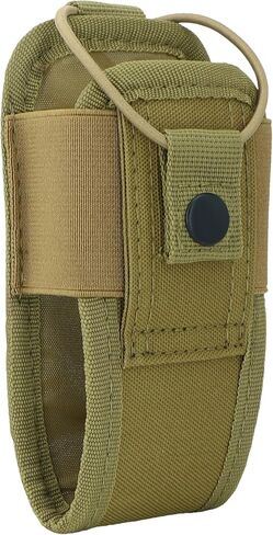 Tactical Interphone Pouch,Adjustable Molle Radio Holder Holster Military Walkie Talkie Pouch Case Hunting Intercom Storage Bag (Black) in Saudi Arabia