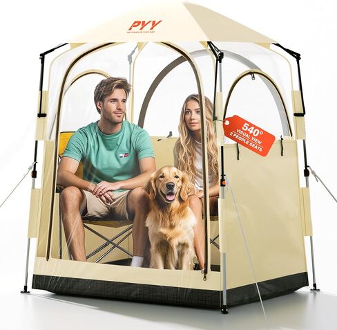 PYY Sports Tent - Upgrade All Weather Outdoor Bubble Instant Tent Shelter with Detachable Top Cover for 1-2 Persons, Rain Tent Camping Sun Shelter Pop Up Clear for Football, Camping, Hiking, Fishing in Saudi Arabia