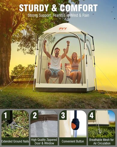 PYY Sports Tent - Upgrade All Weather Outdoor Bubble Instant Tent Shelter with Detachable Top Cover for 1-2 Persons, Rain Tent Camping Sun Shelter Pop Up Clear for Football, Camping, Hiking, Fishing in Saudi Arabia