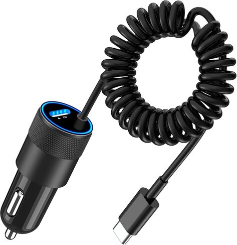 [معتمد من Apple MFi] شاحن سيارة سريع لهاتف iPhone، BAOYUANDA 66W PD + QC محول شاحن سيارة سريع مع كابل Lightning ملفوف بطول 6أقدام لشحن السيارة السريع لهاتف iPhone 14 13 12 11 Pro Max XS XR X 8 iPad in Kuwait