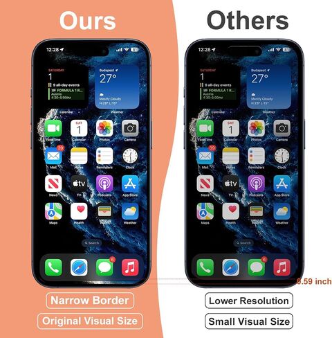 مجموعة استبدال شاشة iPhone 15 كاملة التجميع، شاشة LCD بديلة لهاتف iPhone 15 مع محول رقمي يعمل باللمس ثلاثي الأبعاد ومجموعة أدوات إصلاح لمحول رقمي 6.1 بوصة iphone15 in Saudi Arabia