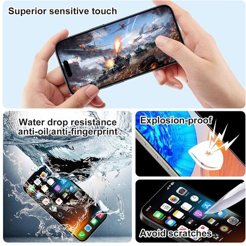 مجموعة استبدال شاشة iPhone 15 كاملة التجميع، شاشة LCD بديلة لهاتف iPhone 15 مع محول رقمي يعمل باللمس ثلاثي الأبعاد ومجموعة أدوات إصلاح لمحول رقمي 6.1 بوصة iphone15 in Saudi Arabia