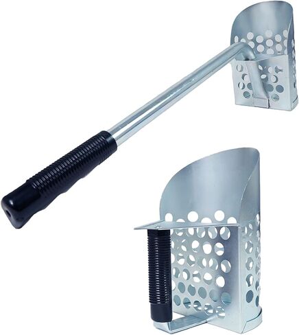 Dune Scoops Ultimate 24" Galvanized Metal Long Handle Sand Scoop for Metal Detecting - Rust-Resistant, Heavy-Duty Design for Efficient Treasure Hunting in Saudi Arabia