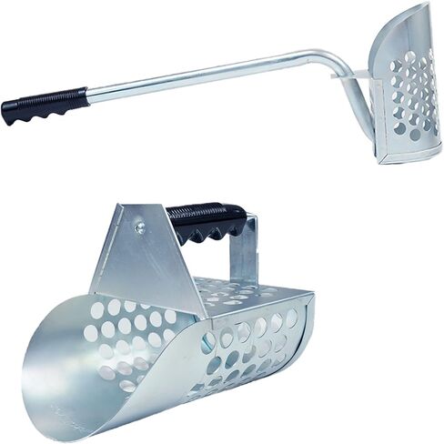 Dune Scoops Ultimate 24" Galvanized Metal Long Handle Sand Scoop for Metal Detecting - Rust-Resistant, Heavy-Duty Design for Efficient Treasure Hunting in Saudi Arabia