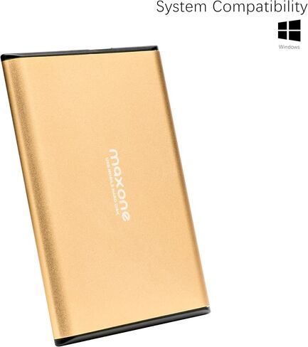 محرك الأقراص الصلبة الخارجي Maxone 500GB Ultra Slim Portable HDD USB 3.0 لأجهزة الكمبيوتر الشخصية وأجهزة Mac والكمبيوتر المحمول وPS4 وXbox one - رمادي فحمي in Saudi Arabia