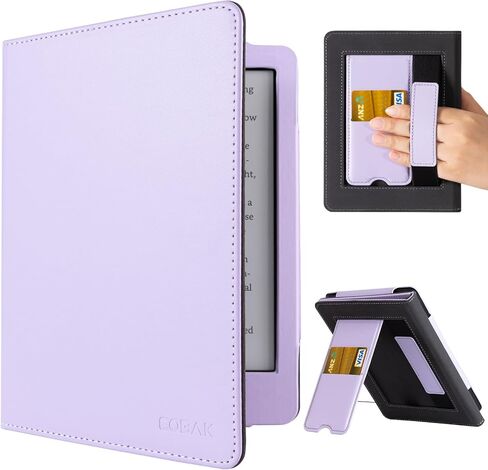 حافظة CoBak مع حامل لجهاز Kindle Paperwhite - غطاء متين من جلد البولي يوريثان مع خاصية التنبيه التلقائي للنوم، وفتحة للبطاقة، وميزة حزام اليد - يناسب جهاز Kindle Paperwhite من الجيل الحادي عشر مقاس 6.8 بوصات إصدار التوقيع 2021 in Saudi Arabia