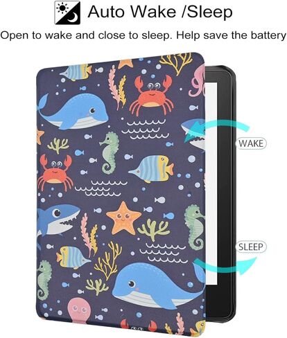 Case for 6.8" Kindle Paperwhite (11th Generation-2021) and Kindle Paperwhite Signature Edition, Just One More Chapter Lightweight PU Leather Folio Cover with Auto Sleep/Wake, Book Lover in Saudi Arabia