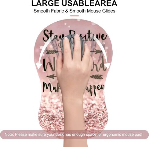 iCasso Mouse Pad Wrist Support, Ergonomic Mouse Pad,Pain Relief Keyboard Wrist Rest, Comfortable Memory Foam Mousepad with Non-Slip PU Base Mouse Pads for Home Office (Sticker) in Saudi Arabia