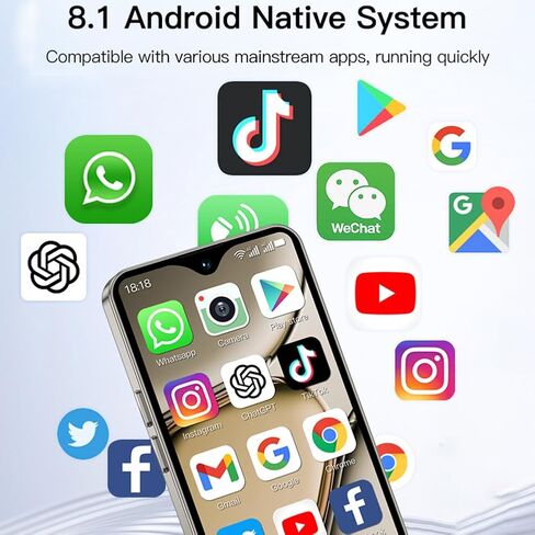 هاتف ذكي صغير 4G غير مقفل، شاشة كاملة 4.3 بوصة ثنائي شريحة الاتصال رباعي النواة، هاتف صغير ممتاز للأطفال، هاتف صغير للجيب للطلاب، 2+16 جيجابايت (أسود معدني) in Saudi Arabia