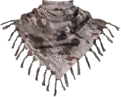 Shemagh Tactical Scarf for Men and Women - 44in x 44in - 100% Woven Desert Keffiyeh for Paintball, Hiking, Traveling in Saudi Arabia
