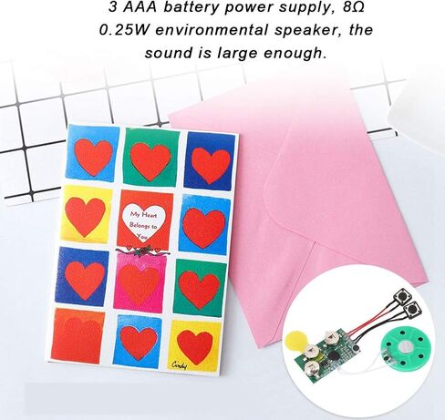 Greeting Card Chip, DIY 240 Seconds Recordable Voice Sound Chip Module, Music Sound Voice Recording Module Device Chip for Christmas Cards, Boxes () in Saudi Arabia