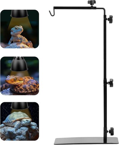 Simple Deluxe Dual Dome Reptile Light Fixture with Separate Switches, Fits Max 100W Reptile Heat Lamp/UVB Light, for Amphibians Terrarium and Tortoise Habitat in Kuwait