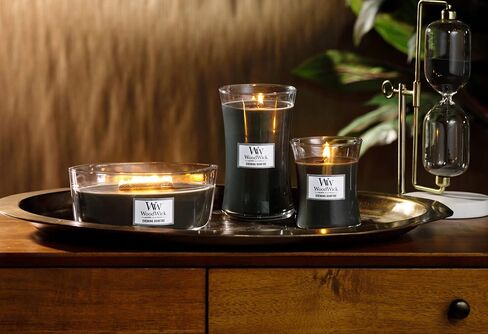 شمعة معطرة من وودويك إليبس، نار مسائية، 16 أونصة | مدة احتراق تصل إلى 50 ساعة، رمادي in Saudi Arabia