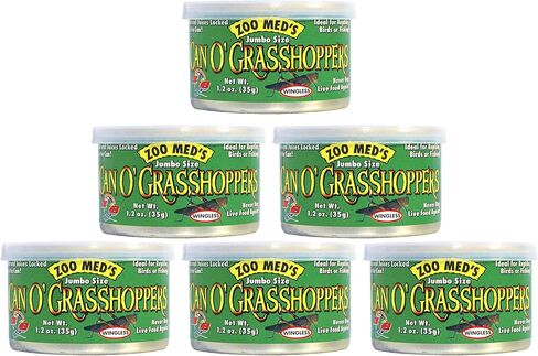 حديقة الحيوان ميد كان أو 'جامبو الحجم الجنادب، 1.2 أوقية، الزواحف الطيور والأسماك الغذاء (6 حزمة) in Kuwait