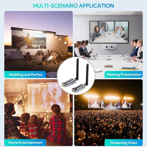 مجموعة جهاز إرسال واستقبال HDMI لاسلكي من EDUP، موسع طويل المدى 492FT/150M 2.4G/5G للكمبيوتر/الكمبيوتر المحمول/HDTV/جهاز العرض/صندوق التلفزيون مع هوائي، التوصيل والتشغيل، لا يتطلب تطبيق/بلوتوث in Kuwait