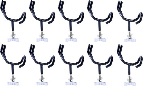 Amarine Made Sure Grip Steel Boat Rod Holders 20 Degree PVC Coated Steel Wire Fishing Pole Holders Angle Rod Holders with Mounting Base Fishing Pole Holders for Boat (10) in Saudi Arabia
