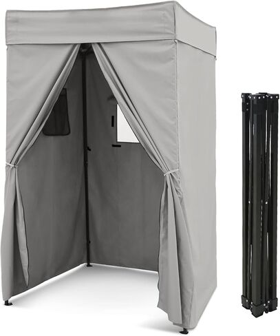 EAGLE PEAK Flex Compact 4x4 Pop-up Canopy Changing Room, Portable Privacy Dressing Room for Indoor Fashion Photoshoots, Camping, or Pool, White/Green in Kuwait