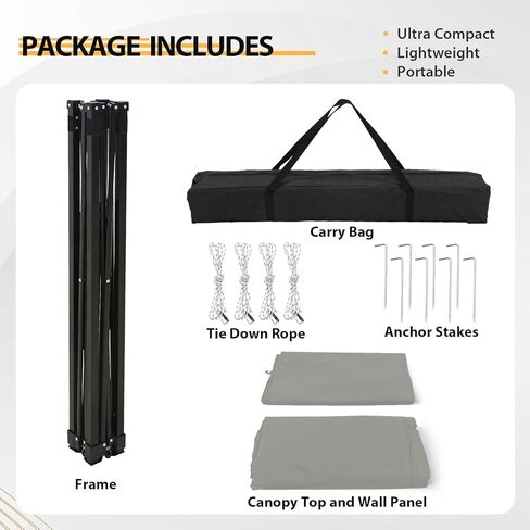 EAGLE PEAK Flex Compact 4x4 Pop-up Canopy Changing Room, Portable Privacy Dressing Room for Indoor Fashion Photoshoots, Camping, or Pool, White/Green in Kuwait