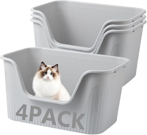 XL Extra Large Cat Litter Box 25.2″L×17.7″W×13″H Anti-Splashing High Side Jumbo Litter Boxes for Big Multi Cats Dogs in Saudi Arabia