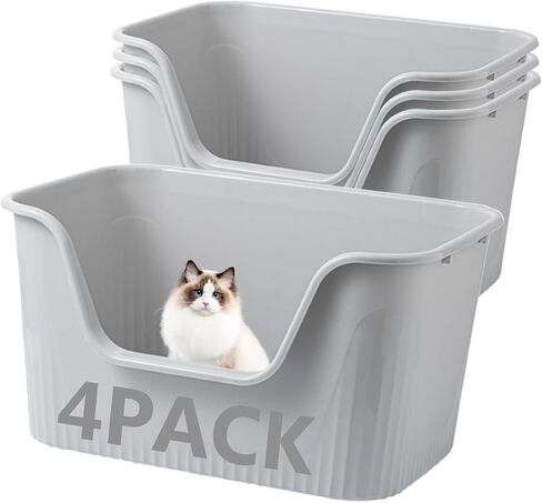 XL Extra Large Cat Litter Box 25.2″L×17.7″W×13″H Anti-Splashing High Side Jumbo Litter Boxes for Big Multi Cats Dogs in Saudi Arabia