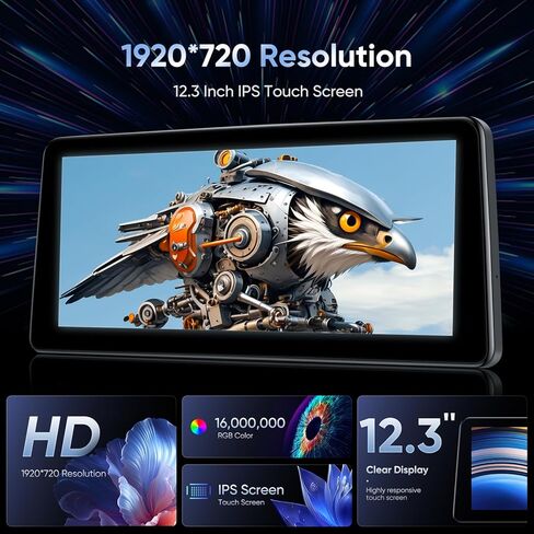 ستيريو سيارة 12.3 بوصة لسيارة BMW 3/4 Series F30/F31/F34/F35 F32/F33/F36 (2013-2016) مع نظام NBT، Android Auto Wireless CarPlay Bluetooth 1920 * 720p IPS شاشة تعمل باللمس ترقية راديو المصنع in Kuwait