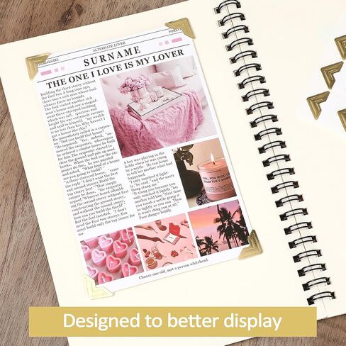 360Pcs Photo Corners Self Adhesive Gold Photo Corner Stickers for Scrapbooking Photo Mounting Corners for DIY Scrapbook Photo Album Journal in Saudi Arabia