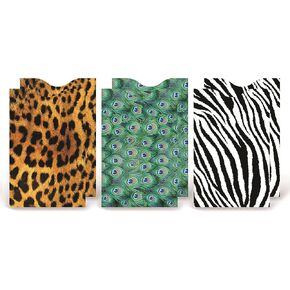 Monarque RFID Blocking Credit Card Sleeves, Set of 6 (Safari)