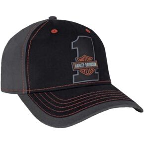 Harley-Davidson Men's #1 Bar & Shield Colorblocked Baseball Cap Black