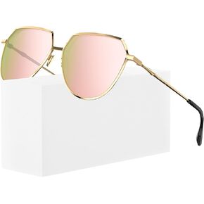 نظارة شمسية LUENX Aviator للنساء والرجال عدسات مسطحة مضلعة مستقطبة بتصميم عصري 58 مم in Kuwait