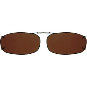 Solar Shield Clip-on Polarized Sunglasses Size 48 rec 4 Amber Lens New