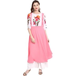 Janasya Indian Women's Tunic Tops Crepe Kurti for Women For Women in Kuwait