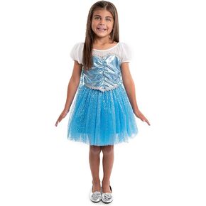 Little Adventures Ice Princess Party Dress - Machine Washable Child Pretend Play Costume Outfit with No Glitter