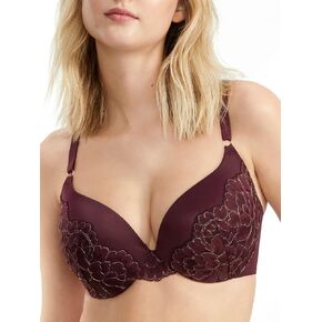 Maidenform Love The Lift Plunge Push-Up Bra, 36D, Night Fire/Rose Gold