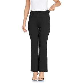 Famulily Women's Bootcut Dress Pant High-Waisted Silhouette Work Slacks Stretch Office Pants Business Casual [S-3XL]