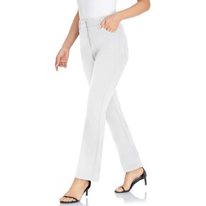 Famulily Women's Bootcut Dress Pant High-Waisted Silhouette Work Slacks Stretch Office Pants Business Casual [S-3XL]