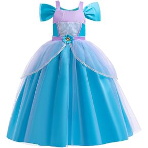 Girls Halloween Costume Mermaid Princess Fancy Cosplay Dress Christmas Birthday Party Pageant Tulle Ball Gown