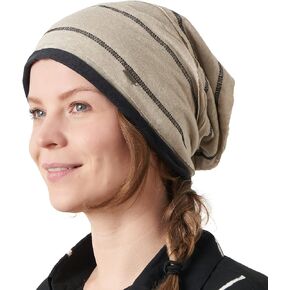CHARM Slouchy Linen Beanie Hat - Mens Lightweight Knit Hat Womens Baggy Summer Slouch